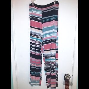 New Directions Flowing Striped Stretchy Pants